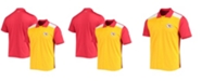 MSX by Michael Strahan Men's Gold and Red Kansas City Chiefs Challenge Color Block Performance Polo